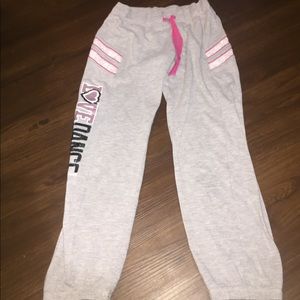 Girls size 10  Love Dance sweatpants
